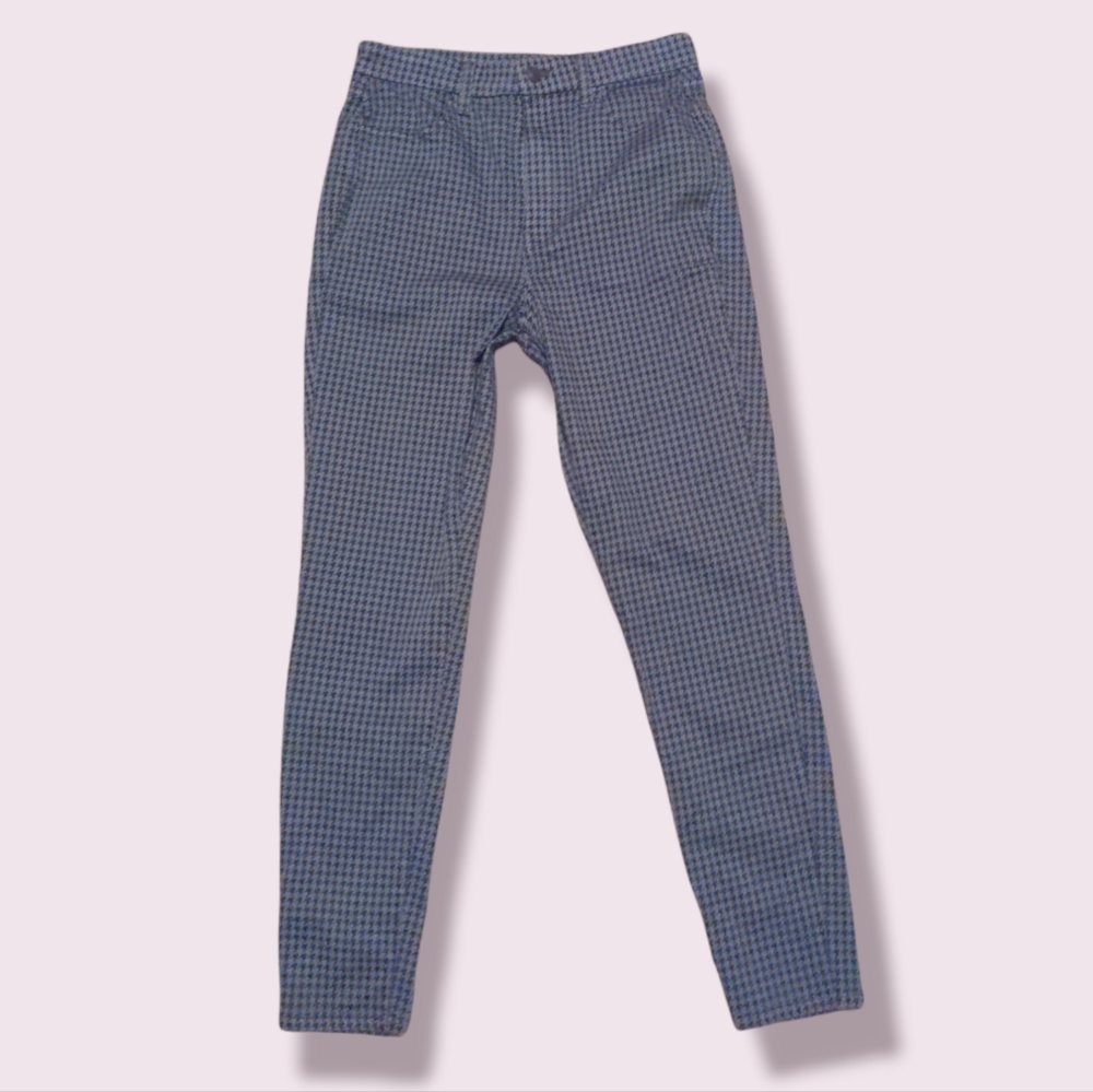 American Eagle Jegging Hounds tooth Gray Pants size 10 High rise curvy jeans NWT